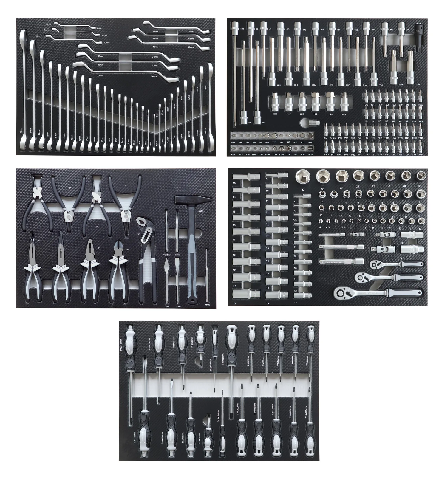 256-Piece EVA Foam Modular Tool Set