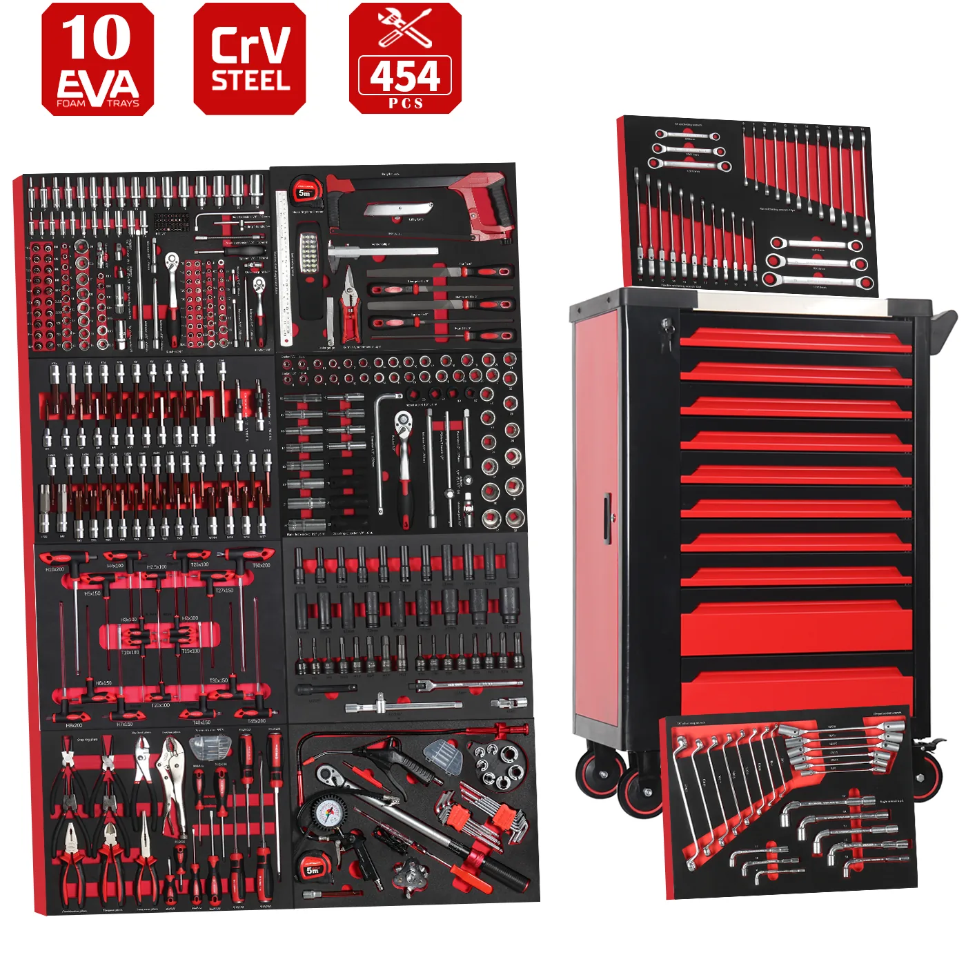 454 件 EVA 工具套装（含工具车）