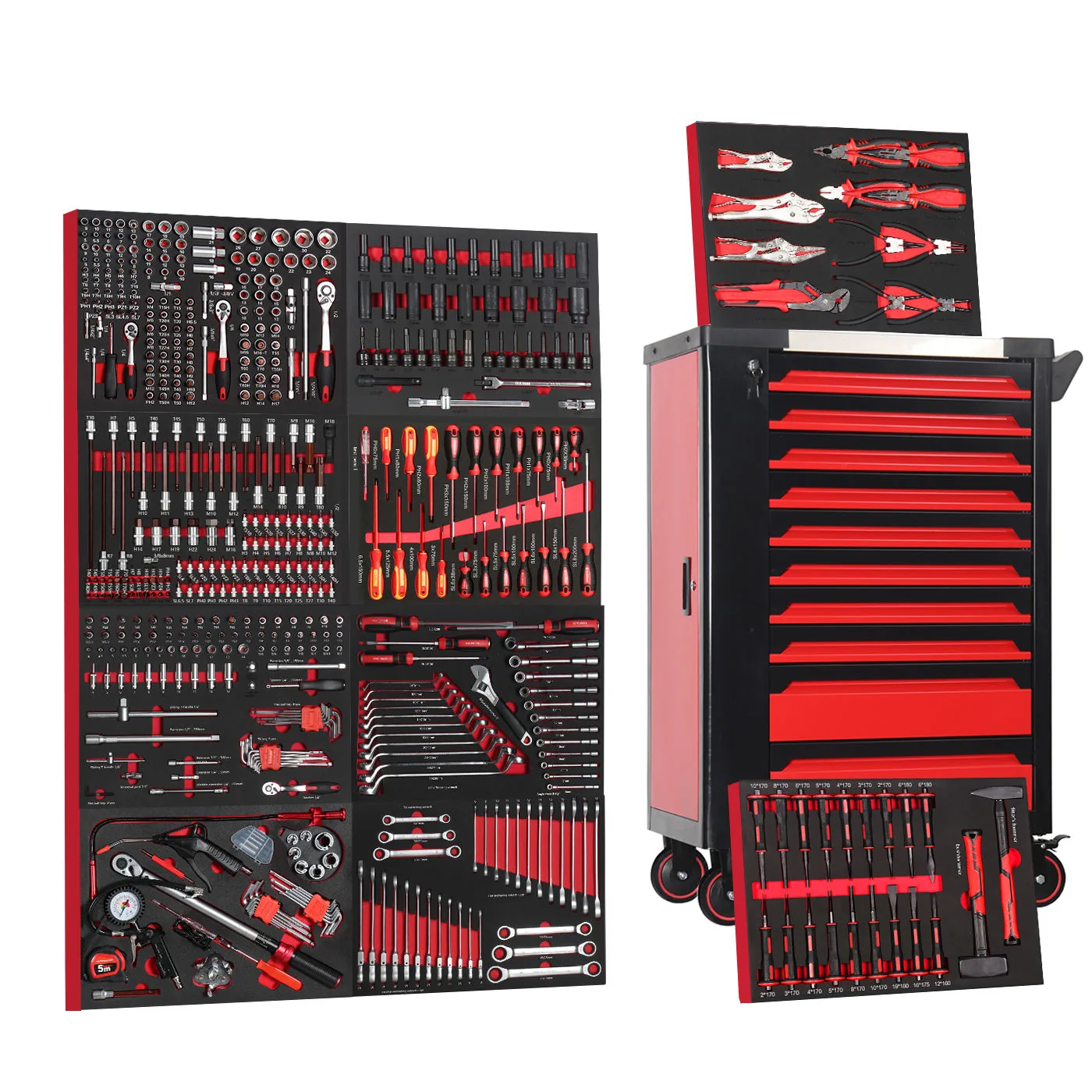 532-Piece Roller Tool Cabinet Set with EVA Trays