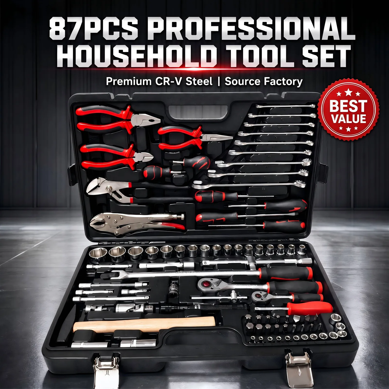 87-Piece Professional Household Tool Set