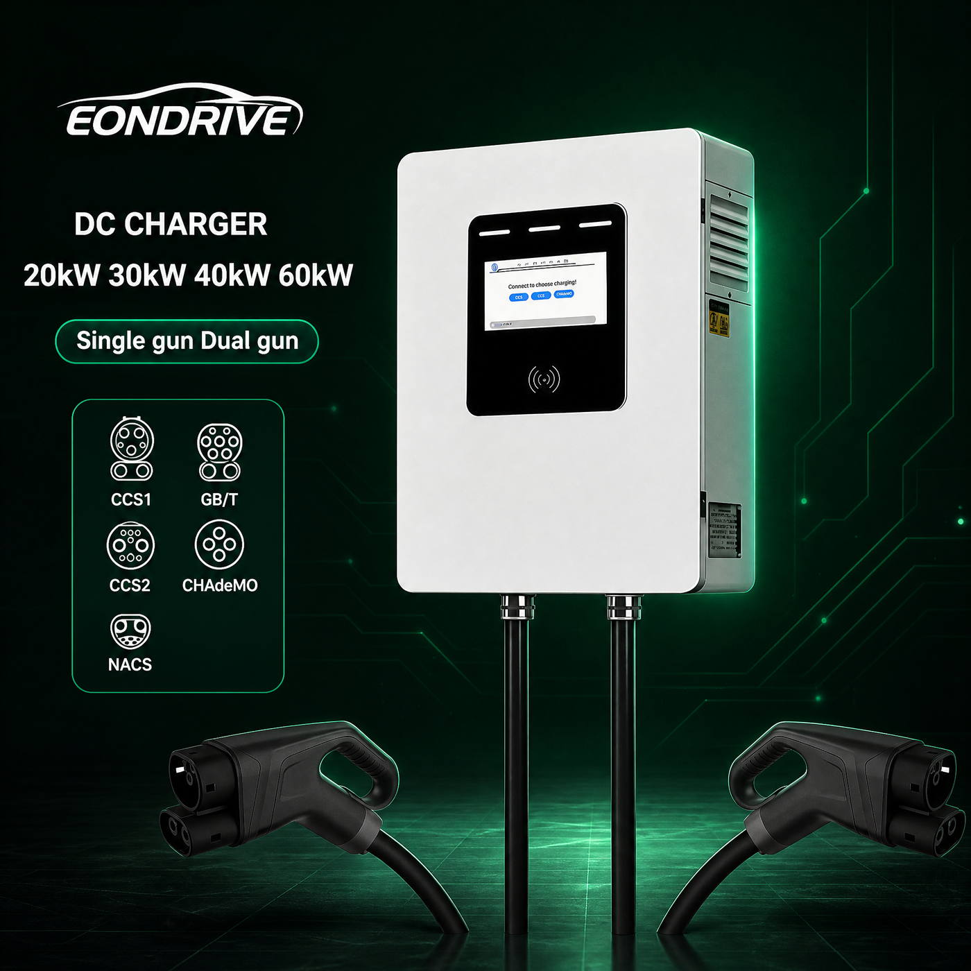 Wall-Mounted DC Charging Station, 20-43 kW · CCS