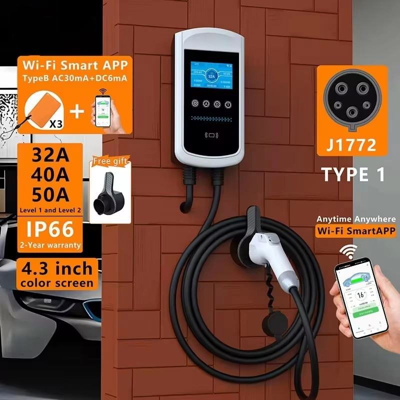 شاحن حائطي للسيارات الكهربائية AC, 7.6-22 kW · Type 1