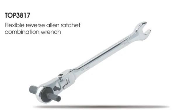 Reverse Ratchet Combination Wrench, Long Pattern