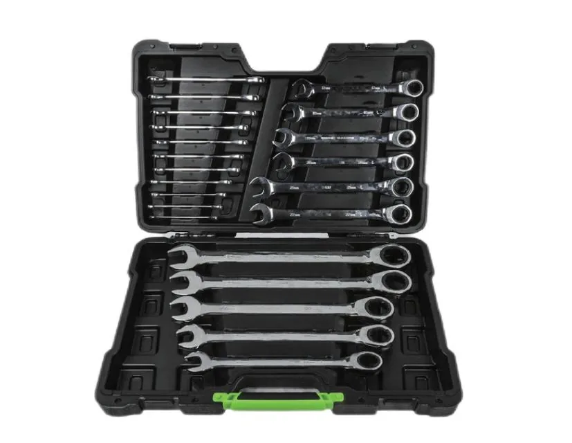 Combination Wrench Set in Blow-Mould Case, Two Tier